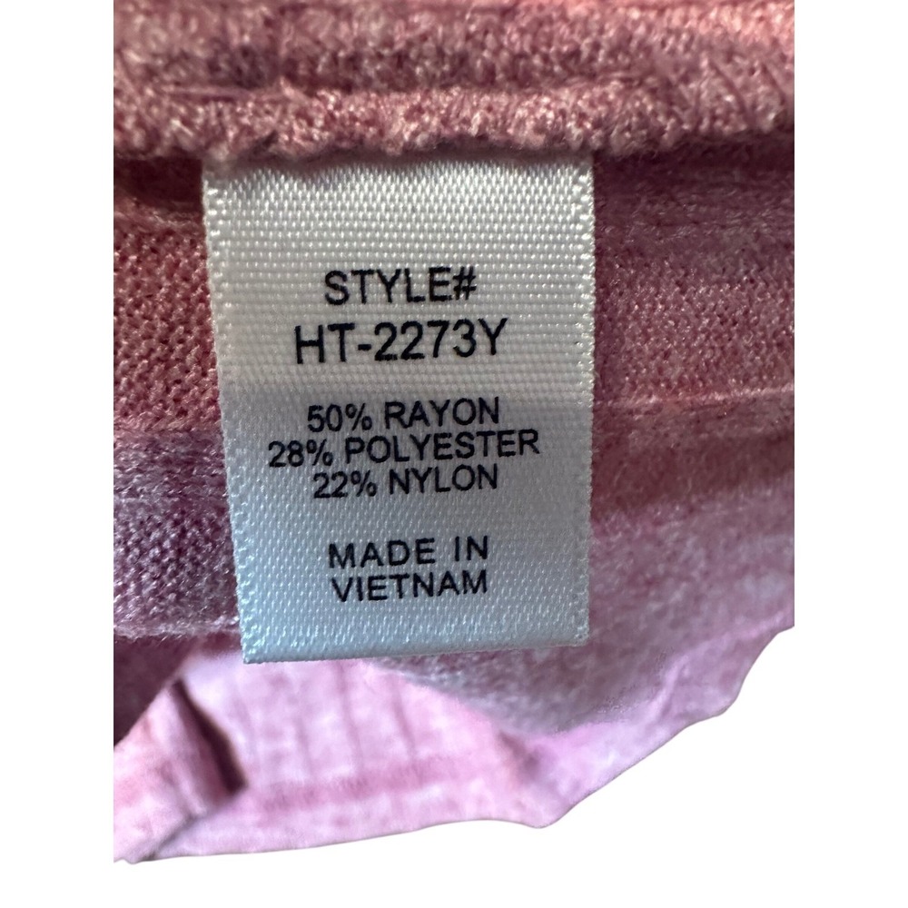 New Zenana Small Light Rose Pink Mock Neck Puff Sleeve Ribbed Top HT-2273Y - Picture 7 of 7
